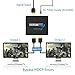 HDMI Splitter 1 in 2 Out, HDMI HDCP Bypass Splitter One Input to Two Outputs HDMI Amplifier 1X2 HDMI Splitter 4k, for Xbox One PS4 PS3 Blu-ray Player Cable Box Satellite TV (1 Input 2 Outputs)
