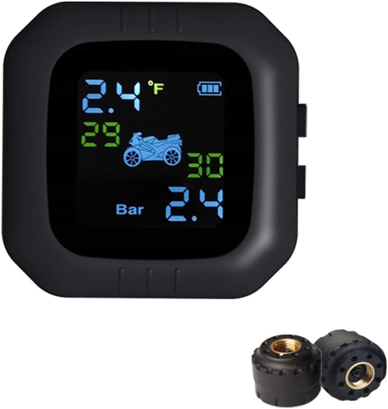 Autmor TPMS Motorcycle Tire Pressure Monitoring System with 2 Sensors