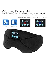 Máscara para dormir con Bluetooth para auriculares inalámbricos de viaje, con micrófono integrado para manos libres