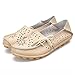 Women Leather Moccasins Loafers Driving Casual Shoes Indoor Flat Slip-on Slippers Beige 9