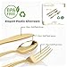 75 Pieces Heavy Duty (Gold) Plastic Silverware Set, Disposable Cutlery Set, Great for Parties, Weddings, and Catering, Flatware Utensils Included: 25 Forks, 25 Spoons, 25 Knives, Stock Your Home