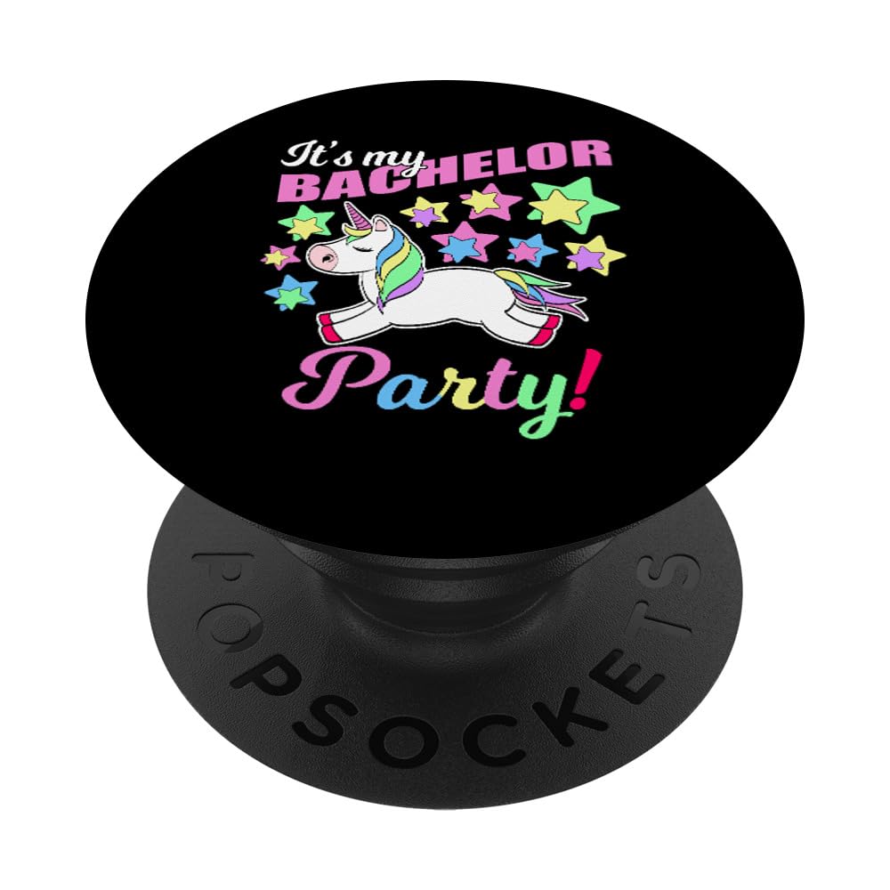 Its My Bachelor Party Unicorn Funny Marriage Party PopSockets Adhesive PopGrip