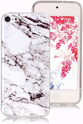 Marble Case for iPod Touch 5, iPod Touch 6 Case, Ronger Gel TPU Silicone Case Ultra Thin Flexible Cover with Stone Pattern for iPod Touch 5 /6 Case, White Jade