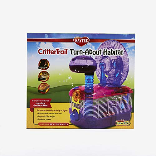 Kaytee CritterTrail Dazzle Turn-About Habitat for Pet Mice, Dwarf Hamsters, Hamsters or Gerbils