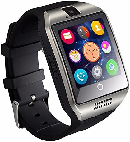 GZDL Q18 Bluetooth Smart Watch Touchscreen with Camera Unlocked Watch Cell Phone with Sim Card Slot Smart Wrist Watch Smartwatch Phone for Android Samsung IOS iPhone 7 Plus 6S (Silver)