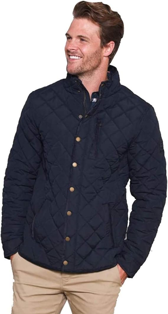Brakeburn Mens Quilted Jacket Navy Amazon.co.uk Clothing