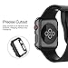 Apple Watch Series 3 Case, iVAPO Ultra Slim Lightweight Bumper Cover (2-Pack) Anti-Scratch Snap on PC Protective Shell for Apple Watch Series 3/Series 2 42mm-Black/Clear