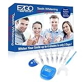 EZGO Home Professional Teeth Whitening Kit 6 XL Whitening Gel, Remineralization Gel with Light, Mouth Tray and Gel Applicator-Teeth Whitening Kit 60 Treatments, Great Gift Idea