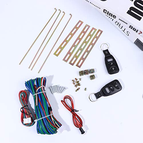 Wakauto 1 set deurvergrendeling voor voertuig, universele afstandsbediening, centrale vergrendeling, zonder sleutel… - Afbeelding 4