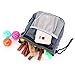 Dog Treat Pouch with Waste Bags Dispenser, FurryFido Dog Training Pouch with Extra Long Waist Belt and Over Shoulder Strap, Carries Treats, Toys, Keys etc. ( One Set of Training Clicker) (Grey)