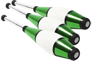 Zeekio Pegasus Juggling Club Set - Premium Quality - Beginner to Pro - Set of 3 (All Green)