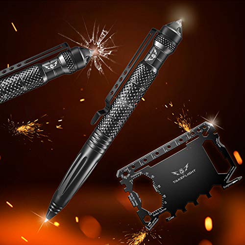 TAKEFLIGHT Tactical Pen Survival Gear AircraftGrade Aluminum Tactical Multi Tool Rugged