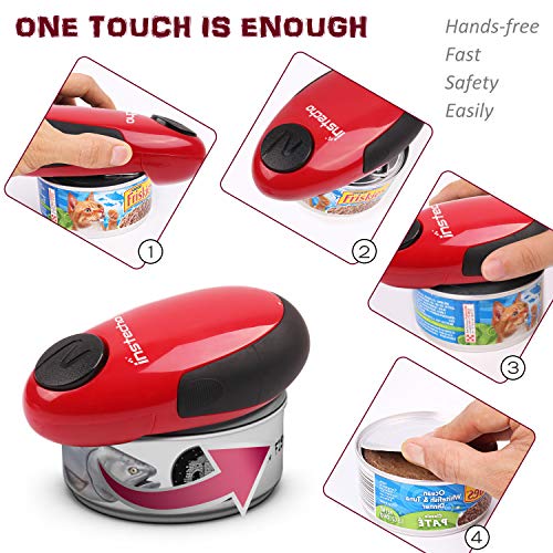 Electric Can Opener, Batteries Operated Smooth Soft Edge with One-Touch, Automatic Can Opener for Arthritis Individuals, Seniors, Chef's Best Choice(2AA Batteries not included)