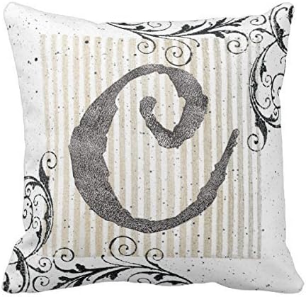 Dennis shop hse123 Monogram Letter C Art Cushion Decorative Throw Pillow Case Pillow Cover 18 X 18 Inch