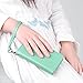 ULAK S6 Case, Galaxy S6 Case, S6 Wallet Case, Luxury Fashion PU Leather Case Magnet Wallet Folio 9 Card Multi-Slots Flip Cover for Women for Samsung Galaxy S6 (Mint Green)