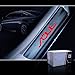 for Kia Soul Door Sill Protector Reflective 4D Carbon Fiber Sticker Door Entry Guard Door Sill Scuff Plate Stickers Auto Accessories 4Pcs Red