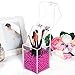 Putwo Clear Acrylic Makeup Organizer with Glossy Rosy Pearl - Small