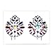 Body Jewels Festival, Lady Up 2 PCS Breast Jewels Tattoo Set Mermaid Rhinestones Face Body Stickers Crystals Gem Stone Glitter for Women, Girls and Kids
