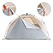 Easthills Outdoors Instant Shader Extended L Easy Up Beach Tent Sun Shelter for 2-4 Person - Extended Zippered Porch Beige
