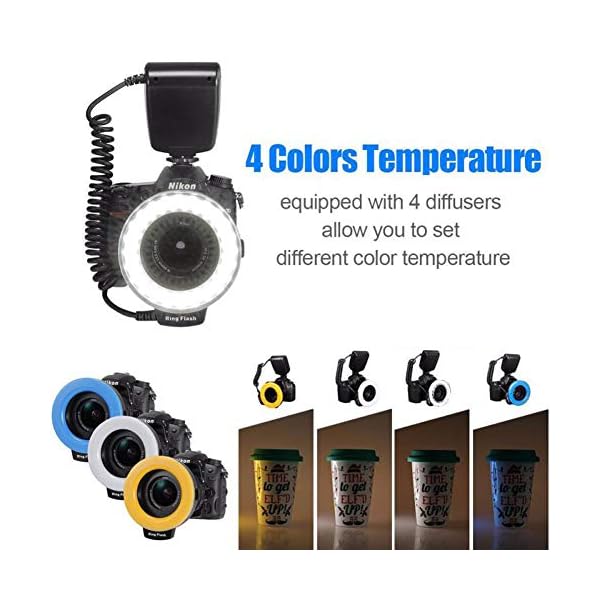 HAOXUAN Kamera-Ringlicht RF-550 Mit 48 Makro-LED-Ringblitzen, Geeignet Für Sony-, Nikon-, Canon-, Olympus-, DSLR… – Bild 3