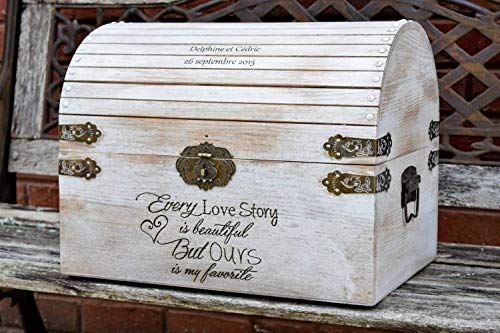 Lockable Secured Distressed Card Box - Rustic Wedding Decor - Wedding Card Box - Rustic Wedding Card Box - Wedding Chest - Card Holder