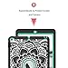 iPad Air 2 Case, iPad A1566/A1567 Case, Hocase Shock Absorbent Hybrid Dual Layer Hard Rubber Protective Case with Cute Mandala Floral Print for Apple iPad Air 2nd Generation (2014) - Black/Teal