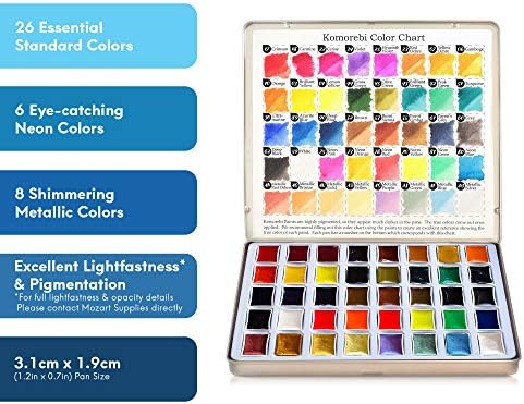 Watercolor art set with high-quality colors by Mozart, priced at $28.99 - $24.99.