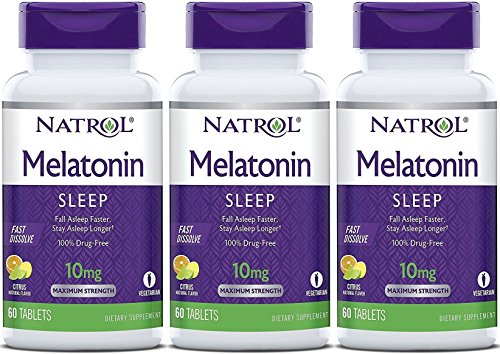 Natrol Fast Dissolve Melatonin Tablets 10 mg. Citrus Punch 60 Tabs (Pack of 3) Natrol Fast Dissolve Melatonin Tablets 10 mg. Citrus Punch 60 Tabs (Pack of 3)