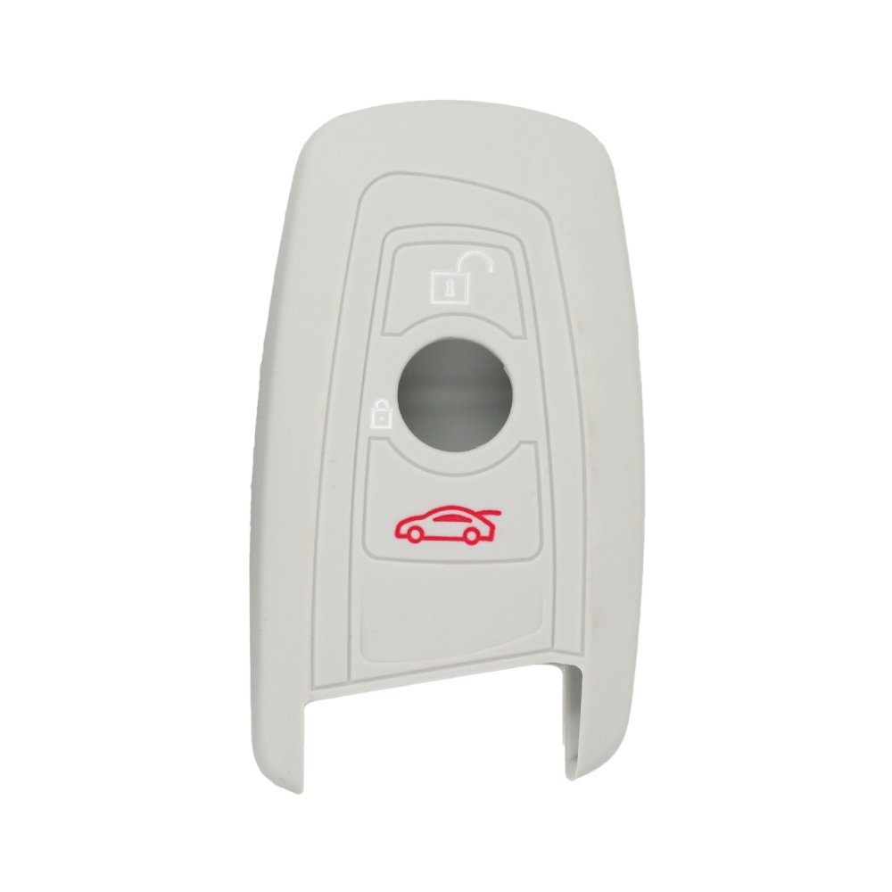 BROVACS Silicone Cover Protector Case Holder Skin Jacket Compatible with BMW Smart Remote Key Fob 3 Button CV9903 Grey