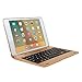 BORIYUAN iPad Mini 4 Keyboard Case, Bluetooth Wireless Keyboard Folio Flip Smart Cover for Apple iPad Mini 4 2015 Release with Folding Stand and Auto Sleep/Wake Function, Gold