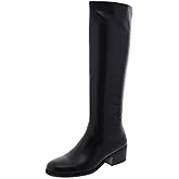 Bar III Women's Vaylap Leather Almond Toe Knee High Cold Weather Boots Black Size 6.5 M