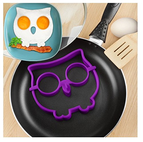Kemilove Silicone Owl,Rabbit,Frog Shaped Fried Eggs Fried Eggs Shaper Breakfast Kitchen Cooking Tool (Owl+Frog)