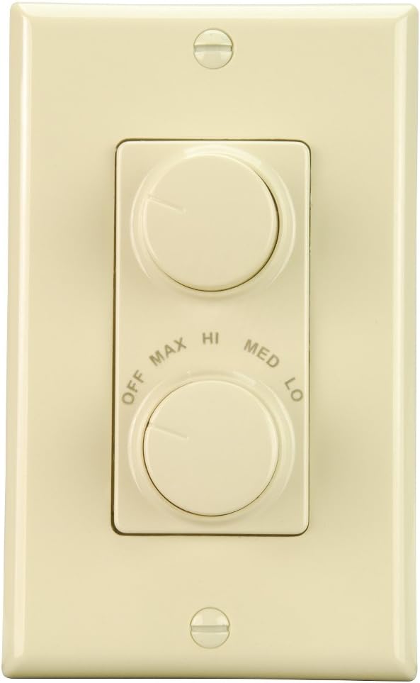 Amazon Com Nutone 79v Fan And Light Wall Control Ivory Home Improvement