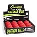 Champion Sports Colored Lacrosse Balls: Red Official Size Sporting Goods Equipment for Professional, College & Grade School Games, Practices & Recreation - NCAA, NFHS and SEI Certified - 12 Pack