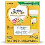Similac NeoSure Infant Formula with Iron, for Babies Born Prematurely, Ready-to-Feed Bottles, 2 Ounces (48 Bottles)