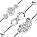 BodyJewelryOnline Industrial Piercing Barbell - 3-Pack 14ga Steampunk, Infinity and CZ Styles - 316L Surgical Steel