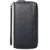 Travel Document Holder, Travel Wallet (up to 4 Passports), RIFD-Blocking Travel Document Organizer with Zipper & Strap, Safe, Lightweight Multi-Purpose Clutch by Apadi
