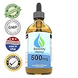 Serenity Hemp Oil - 2 fl oz 500mg - Relief for Stress, Inflammation, Pain, Sleep, Anxiety, Depression, Nausea - Rich in Vitamin E, Vitamin B, Omega 3,6,9 and Much More! (Orange)