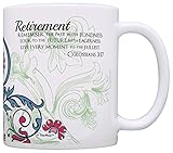 Retirement Gift Ideas Live Every Moment to Fullest Colossians 3:17 Religious Retirement Gifts for Women Gift Coffee Mug Tea Cup Paisley