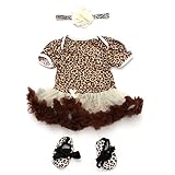 TANZKY 3pcs Infant Baby Girls Leopard Printed Dress