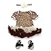 TANZKY® 3pcs Infant Baby Girls Leopard Printed Dress (S 0-6months)