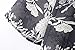 Relipop Women's Sheer Chiffon Blouse Loose Tops Kimono Floral Print Cardigan (Large, Black 3)