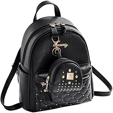 BAOFASHION Women's PU Leather Retro Purses Small Bag Pendant Backpack