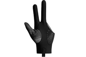 POCHY Billiard Gloves, Unisex Pool Gloves, 3 Open Finger Billiard Pool Gloves for Left Hand or Right Hand, Cue Sport Gloves, Billiards Accessories for Men Women