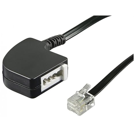 Wentronic Telefon Adapter (RJ11 Stecker auf TAE F Buchse)