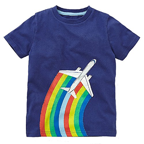 Hongshilian Kids' Cotton Striped Tee