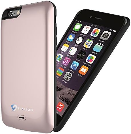 Stalion Stamina 7500mAh Power Bank Cover Battery Case for iPhone 6 Plus 6s Plus [Apple MFi Certified](Rose Gold)