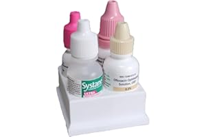 Znet3D Eye Drop Bottles Organizer & Storage – 4-Slot Holder (White)