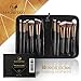 Magnifeko Professional Makeup Brushes Set With case (10-Piece Kit) Face, Eyeshadow, Blending, Contouring, Foundation | Synthetic Bristles | Round, Tapered, Kabuki and Angled