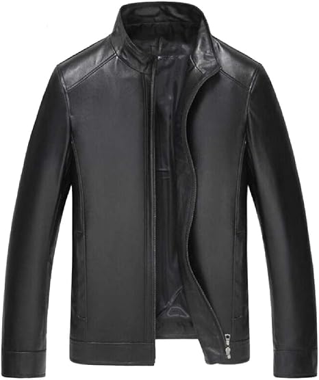 Amazon Keaac ファッション メンズ ヴィンテージ スタンド カラー プ レザー ジャケット カジュアル バイカー オートバイ クール ボンバー ジャケット 1 L コート ジャケット 通販